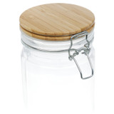 1.9L Glass Storage Jar with Bamboo Clamp Lid