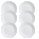 Set of 6 Luminarc White Opal Dinner Plates Set of 6 Luminarc White Opal Dinner Plates