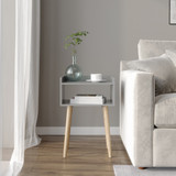 Scandi Storage Side Table with Pine Legs