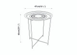 Folding Round Metal Side Table