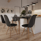 Scandi Style Dining Set - Rectangular Table and 4 Chairs