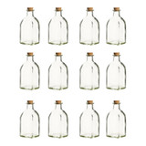 Set of 3/6/9/12 Glass Bottle With Cork Lid 250ml