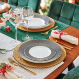 18PCS Luminarc Opal Glass Christmas  Dinner Set