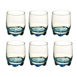 Set of 3/6 Blue Short Flower Base Glass 290ml