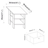 2-Tier 1- Drawer Wooden Side Table