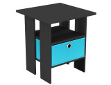 2-Tier 1- Drawer Wooden Side Table