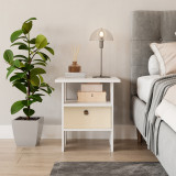 2-Tier 1- Drawer Wooden Side Table