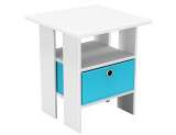 2-Tier 1- Drawer Wooden Side Table