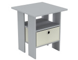 2-Tier 1- Drawer Wooden Side Table