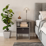 2-Tier 1- Drawer Wooden Side Table