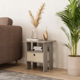 2-Tier 1- Drawer Wooden Side Table
