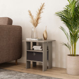 2-Tier 1- Drawer Wooden Side Table