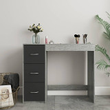 3-Drawer Wooden Desk and Dressing Table - Multi-Functional, 79.5x93x40 cm