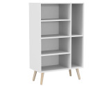 Black 4-Drawer 2-Section Shelving Unit