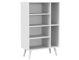 Black 4-Drawer 2-Section Shelving Unit