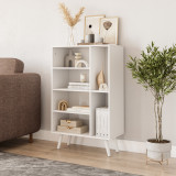 Black 4-Drawer 2-Section Shelving Unit