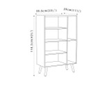 Black 4-Drawer 2-Section Shelving Unit