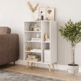 Black 4-Drawer 2-Section Shelving Unit