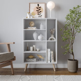 Black 4-Drawer 2-Section Shelving Unit
