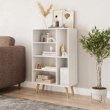 Black 4-Drawer 2-Section Shelving Unit