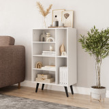 Black 4-Drawer 2-Section Shelving Unit