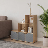 6-Cube Step Shelving Unit With Line Doors