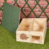 Wooden Hedgehog House