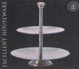 2 Tier Stainless Steel Round Cake Stand