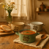 Stoneware Soup Bowls With Handles