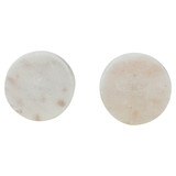 Marble Door Knob Set - White