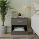 Set of 2-Single Drawer Bedside Tables