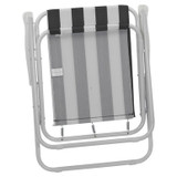 Metal Stripe Folding Deck Chair Set -2/4 Pack