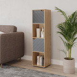 4 -Cube Tall Shelving Unit With Line Doors