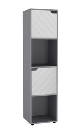 4 -Cube Tall Shelving Unit With Line Doors