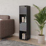 4 -Cube Tall Shelving Unit With Line Doors