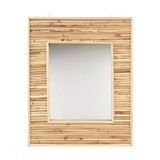 Rectangle Wall Mirror Bamboo Wooden