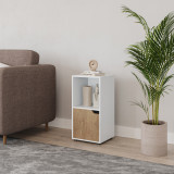 2-Cube Shelving Unit With Wooden Door