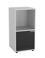 2-Cube Shelving Unit With Wooden Door