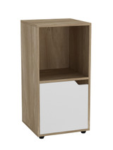 2-Cube Shelving Unit With Wooden Door