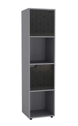 4 -Cube Tall Shelving Unit With Geo Doors