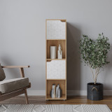 4 -Cube Tall Shelving Unit With Geo Doors