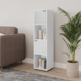 4 -Cube Tall Shelving Unit With Geo Doors