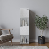 4 -Cube Tall Shelving Unit With Geo Doors