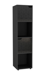4 -Cube Tall Shelving Unit With Geo Doors