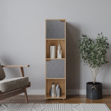 4 -Cube Tall Shelving Unit With Geo Doors