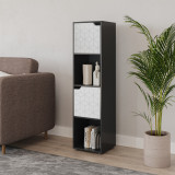 4 -Cube Tall Shelving Unit With Geo Doors