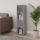 4 -Cube Tall Shelving Unit With Geo Doors