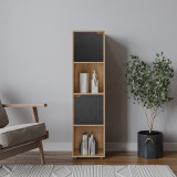 4 -Cube Tall Shelving Unit With Geo Doors