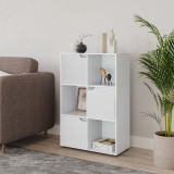 6-Cube Shelving Unit With Wooden Doors