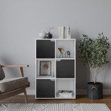 6-Cube Shelving Unit With Wooden Doors